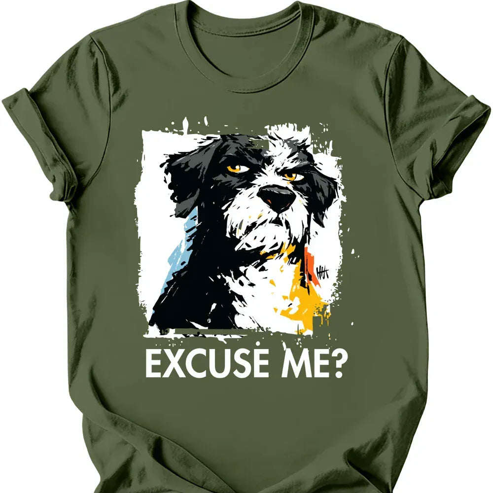Portuguese Water Dog excuse me tee military green