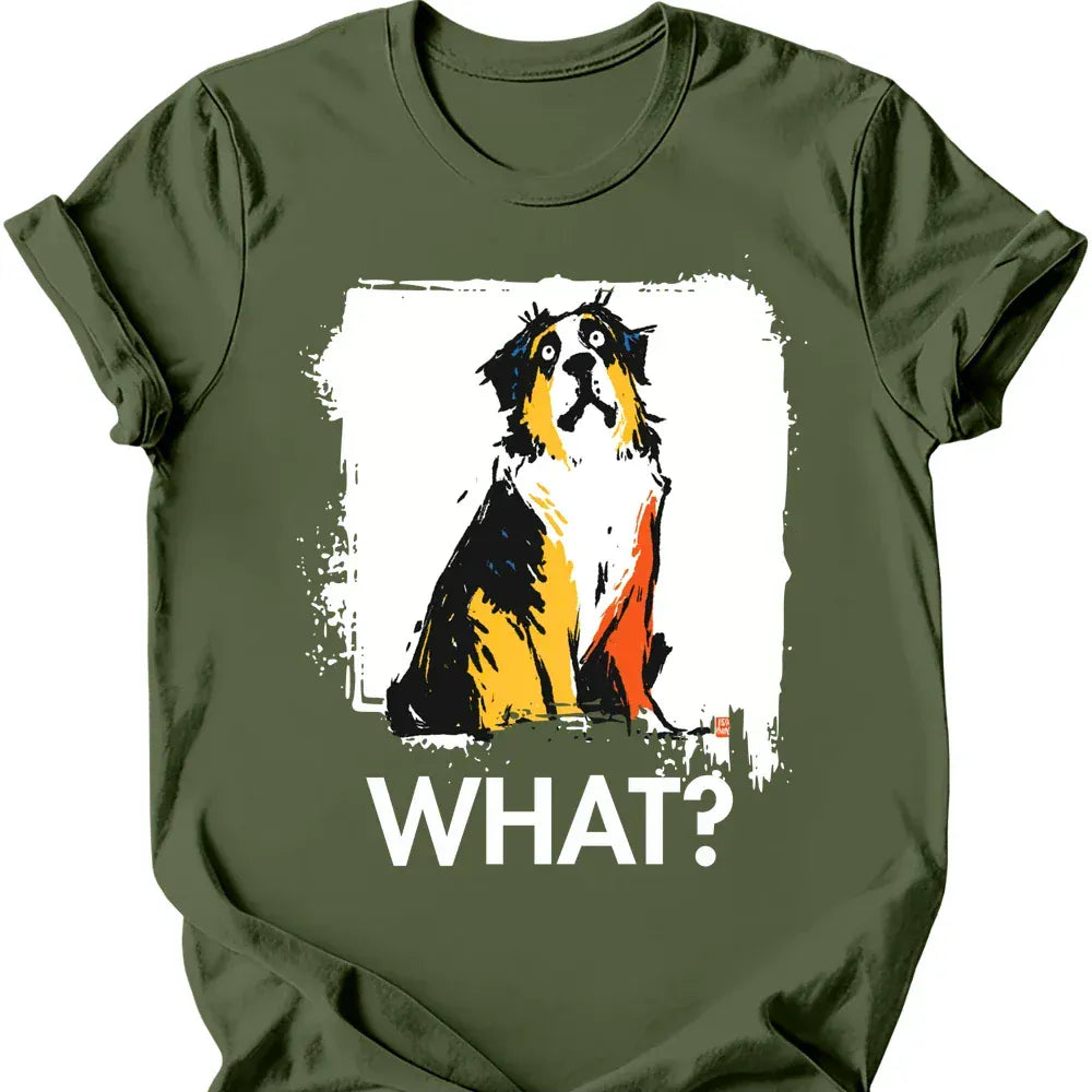 Saint Bernard what dog tee military green color