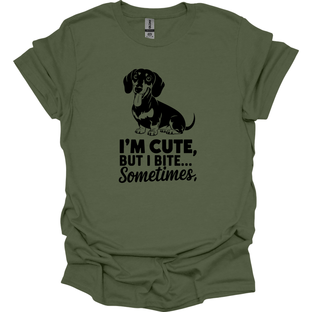 sassy dachshund 25 shirt military green