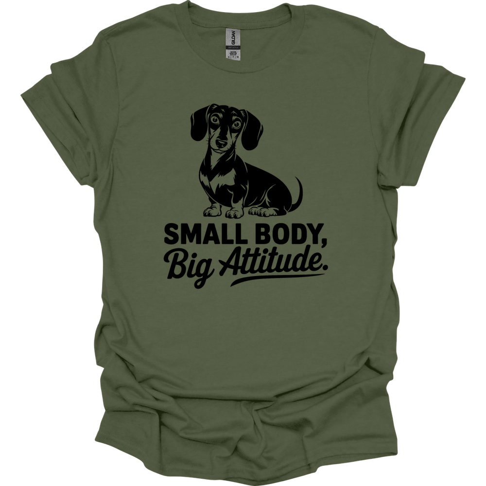sassy dachshund 27 shirt military green
