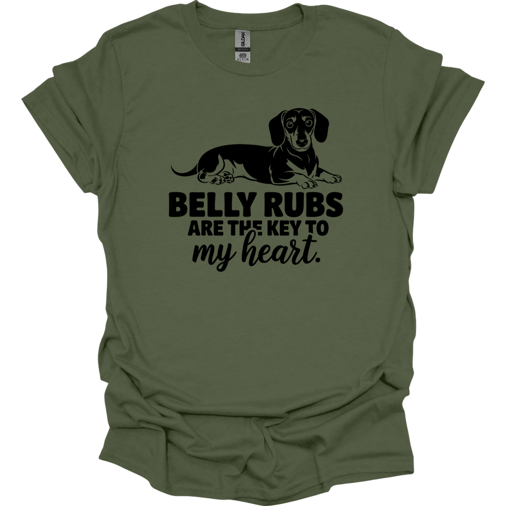sassy dachshund 40 shirt military green