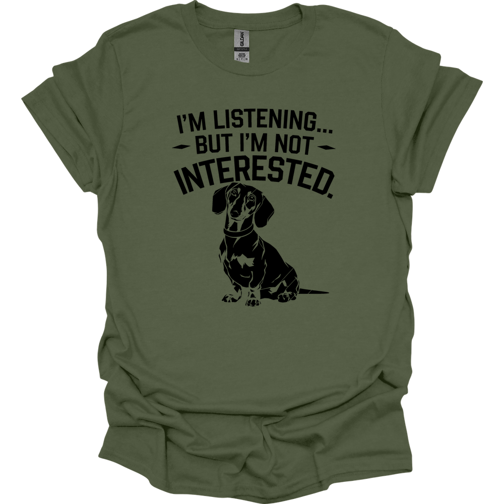 sassy dachshund 50 shirt military green