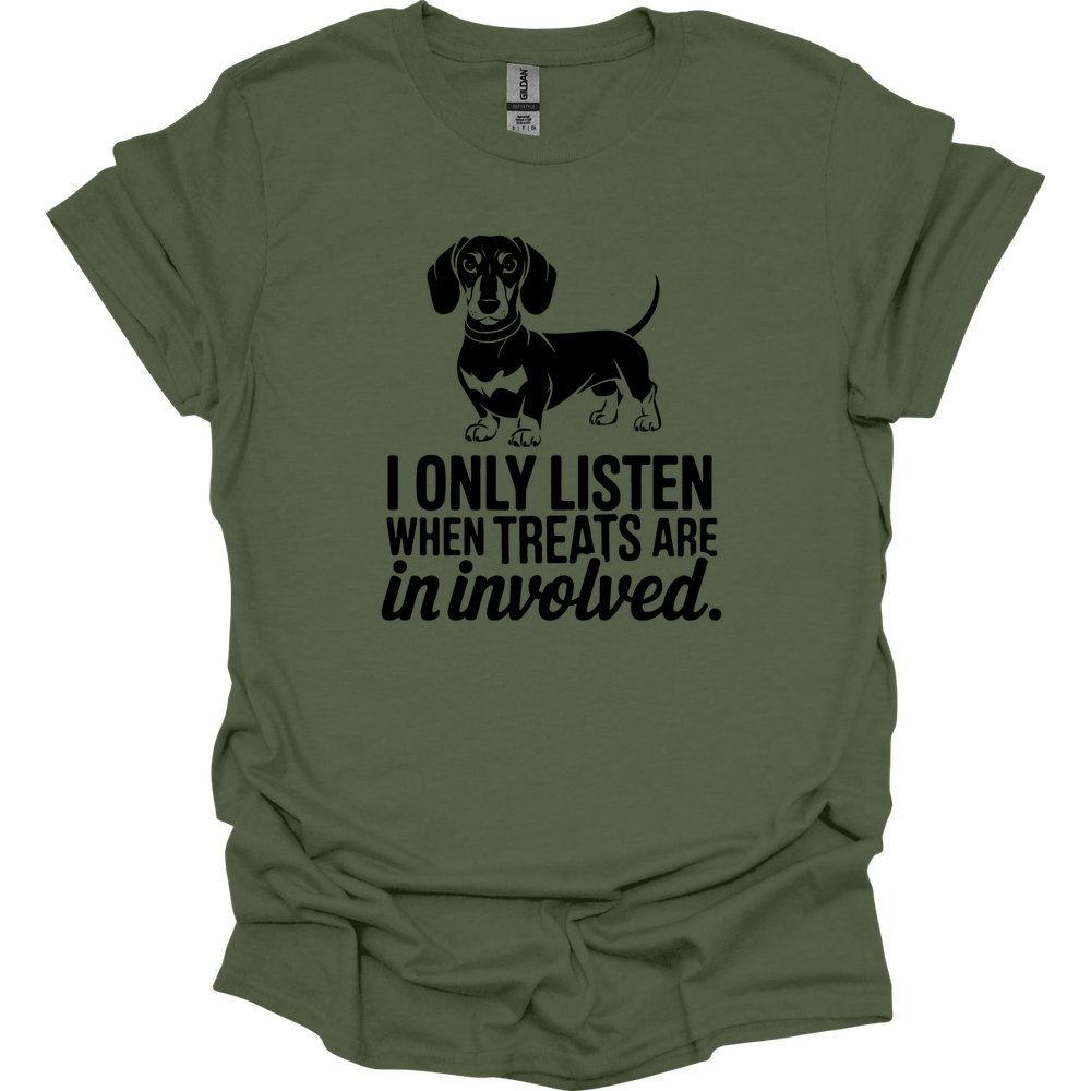 sassy dachshund 57 shirt military green