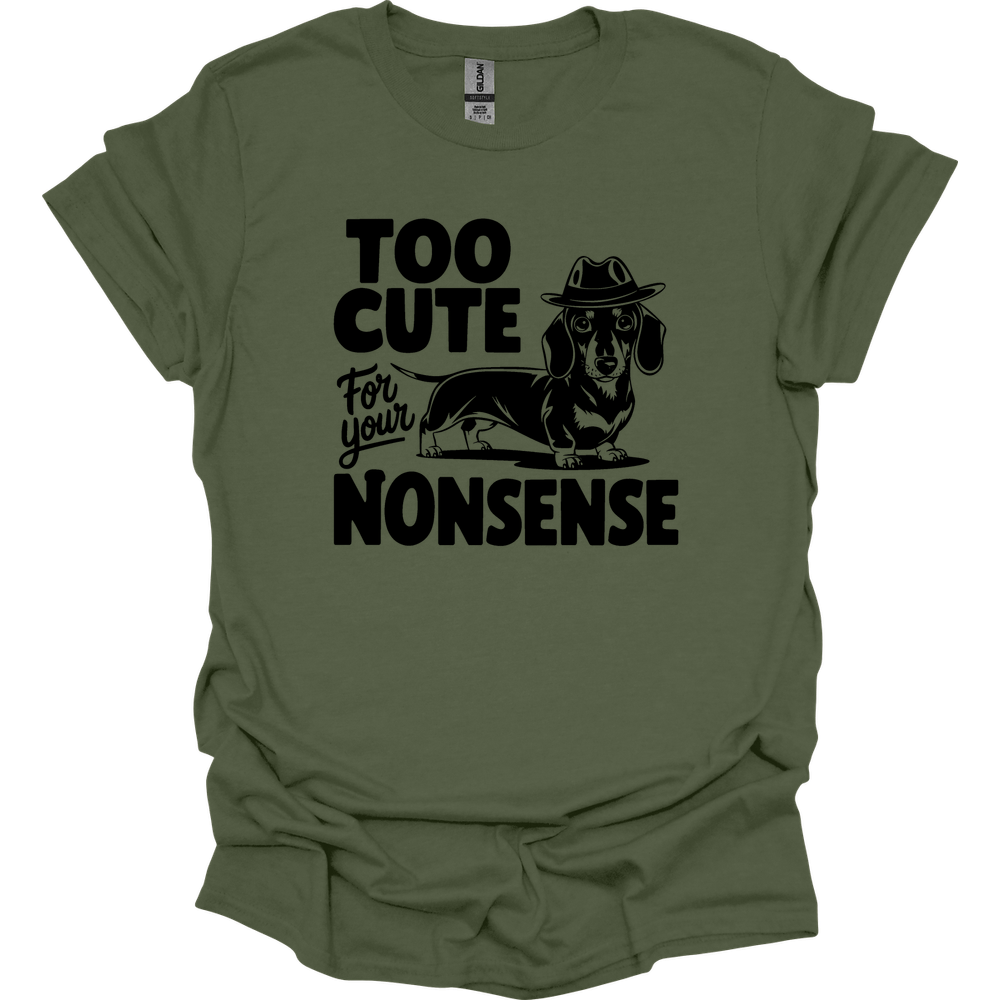 sassy dachshund 70 shirt military green