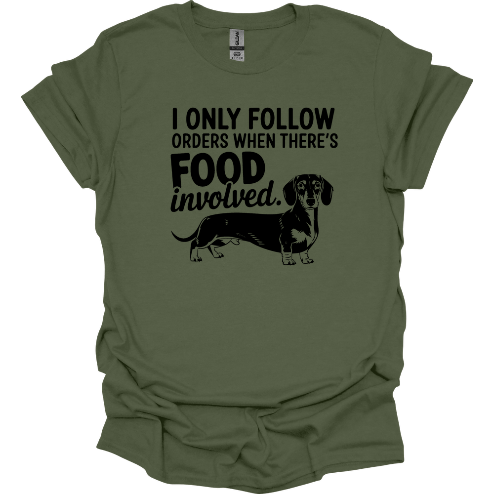 sassy dachshund 72 shirt military green