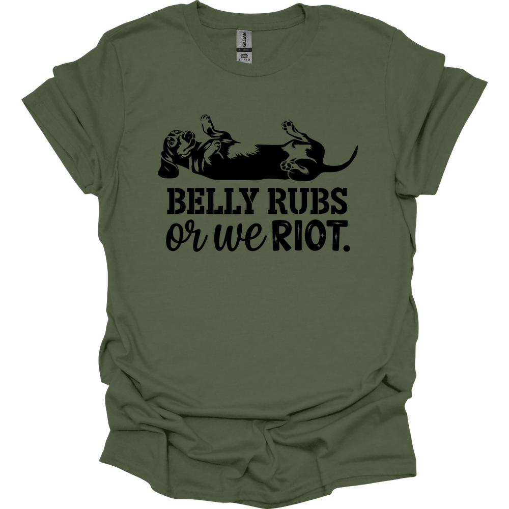 sassy dachshund 73 shirt military green