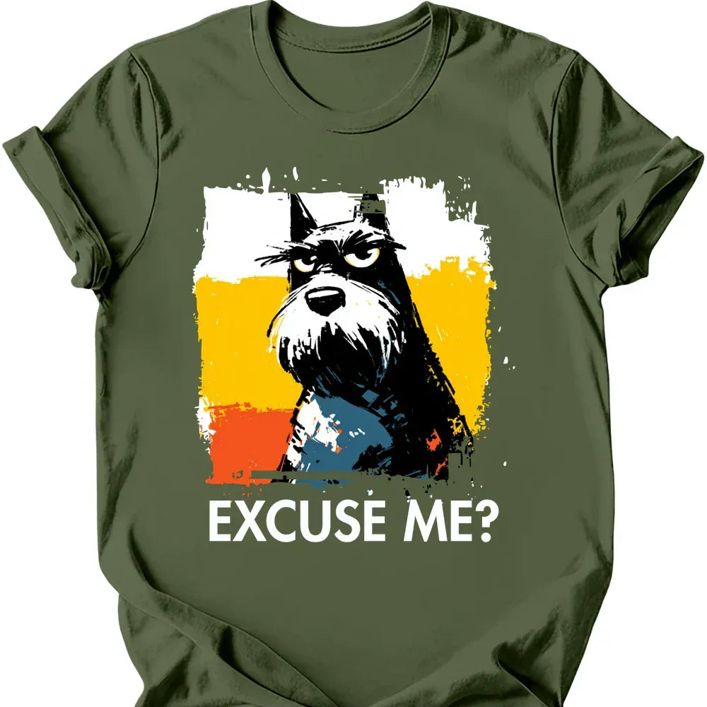 Scottish Terrier excuse me tee military green