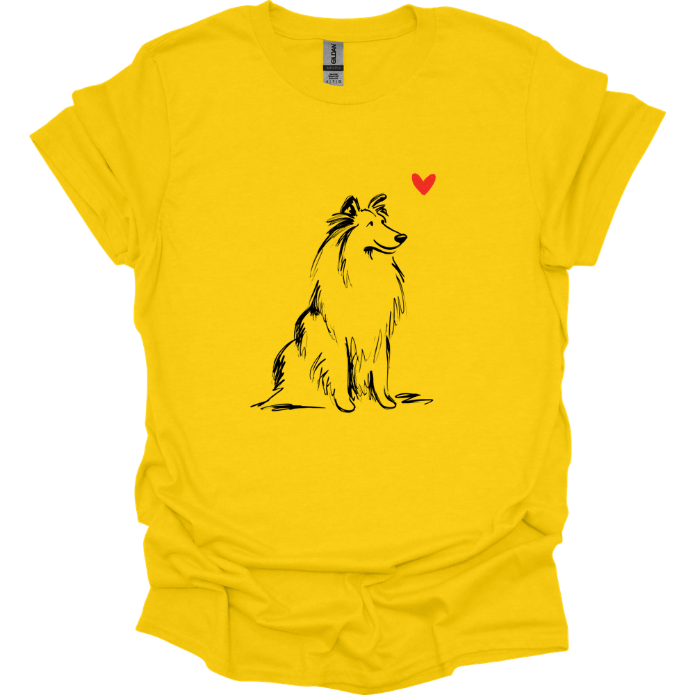 Shetland Sheepdog - Sketch Dog T-Shirt