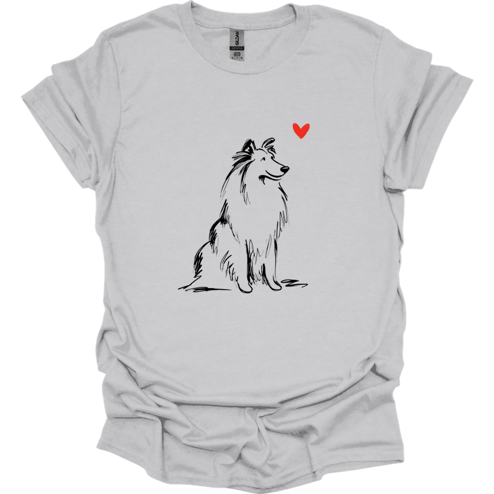 Shetland Sheepdog - Sketch Dog T-Shirt