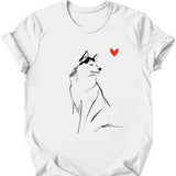 Siberian Husky - Sketch Dog T-Shirt