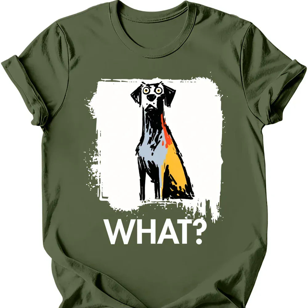 Weimaraner what dog shirt military green color