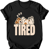 Wire Haired Fox Terrier - Tired Dog T-Shirt