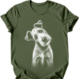 Wire Haired Fox Terrier - Tilted Dog T-Shirt