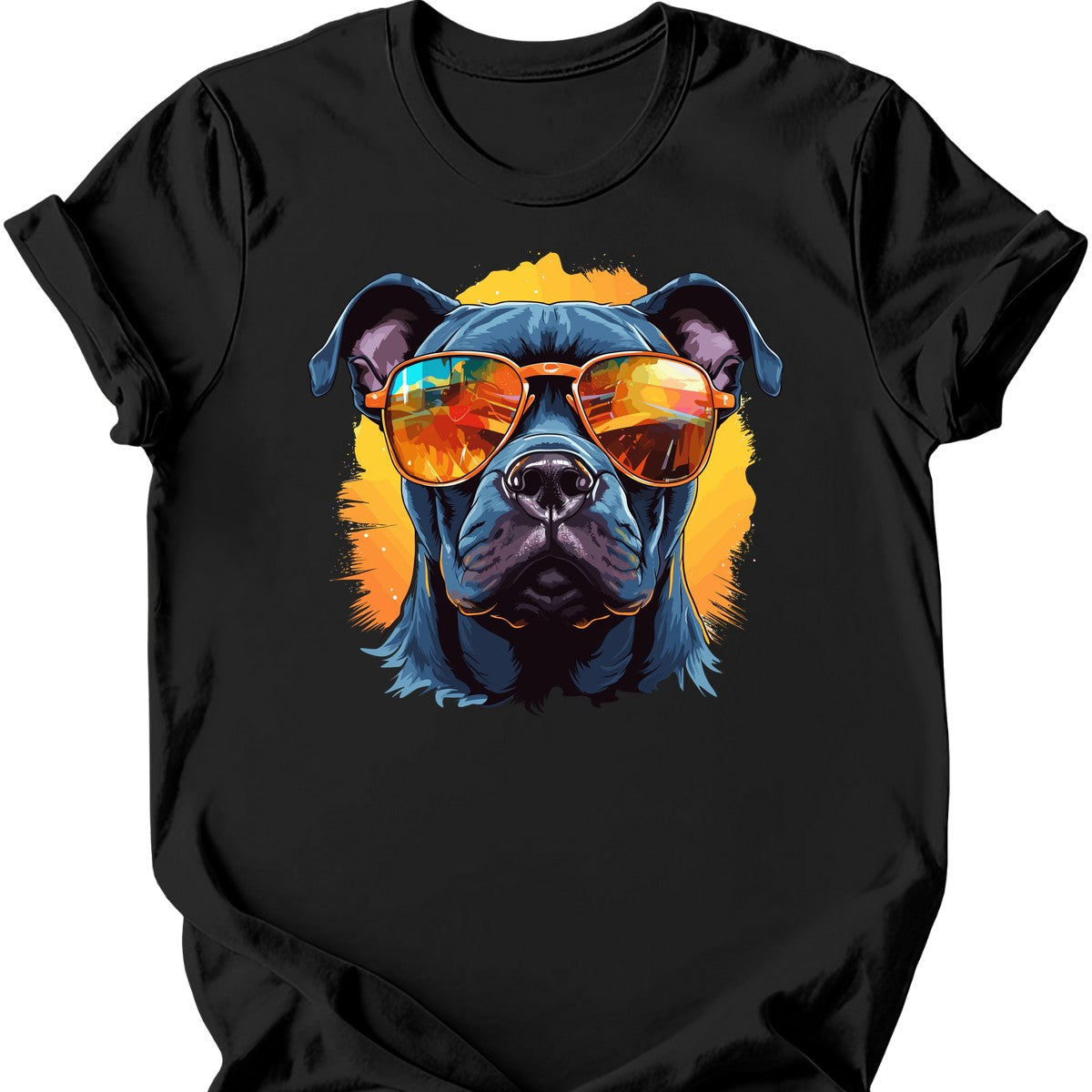 Staffordshire Bull Terrier - Top Dog T-Shirt - Black