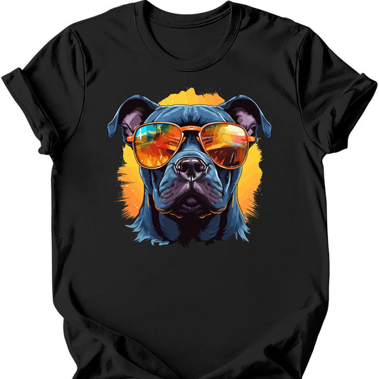 Staffordshire Bull Terrier - Top Dog T-Shirt - Black