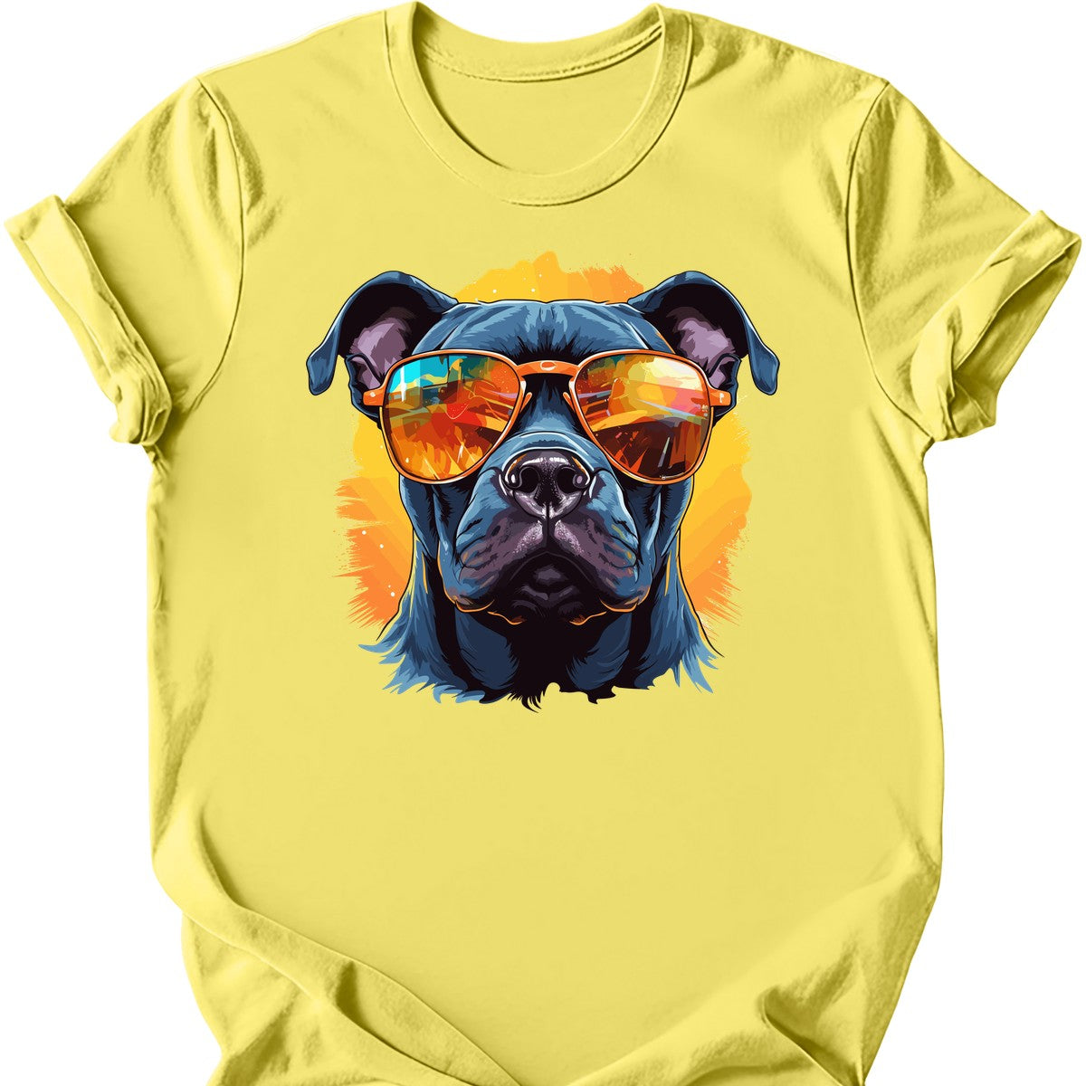 Staffordshire Bull Terrier - Top Dog T-Shirt - Cornsilk