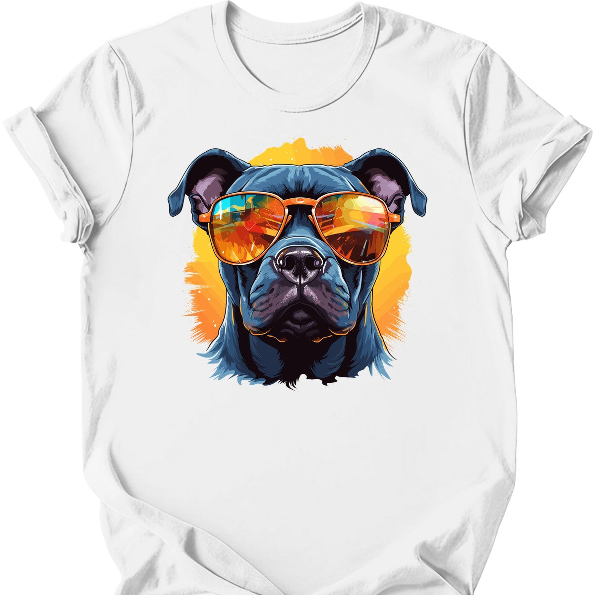 Staffordshire Bull Terrier - Top Dog T-Shirt - White