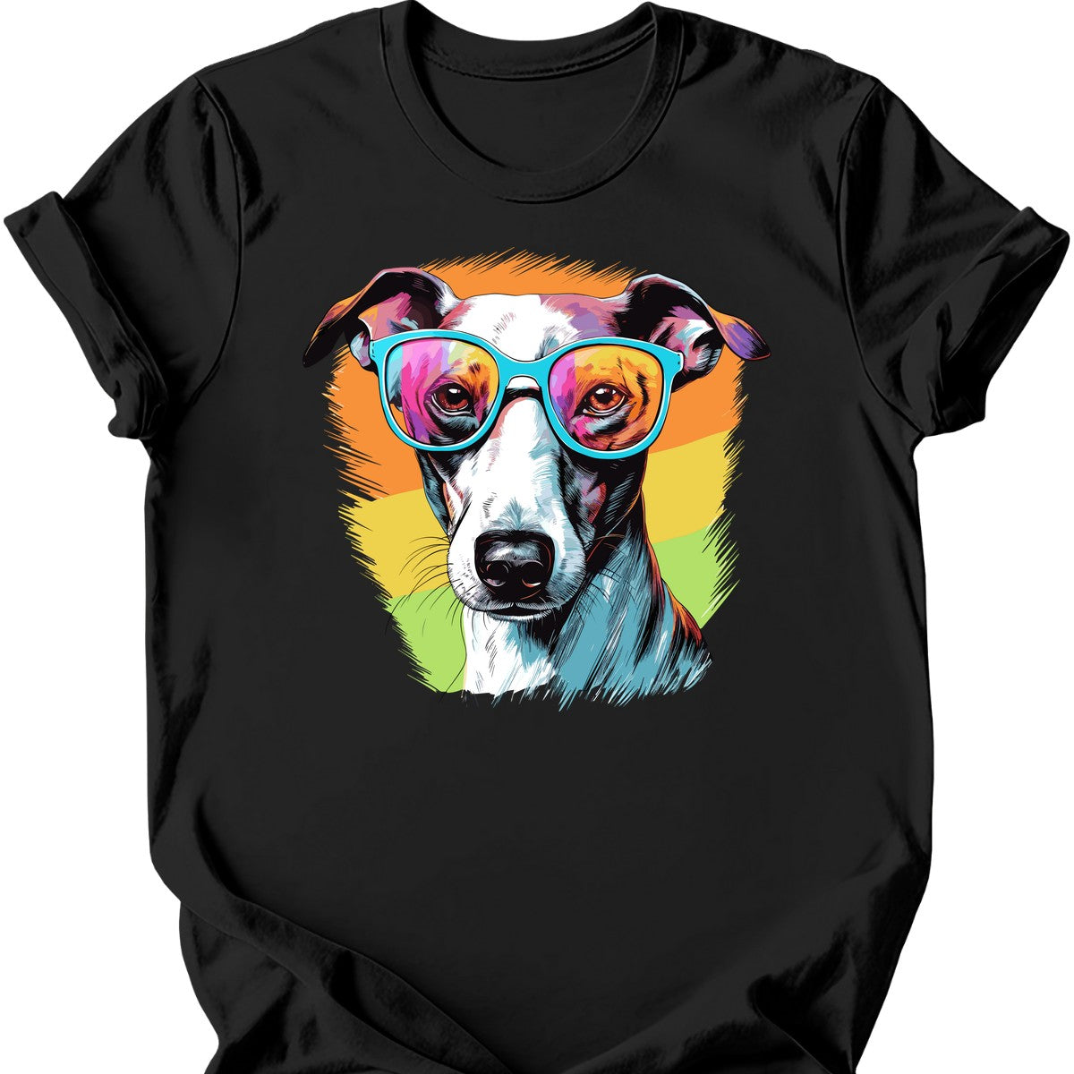 Whippet - Top Dog T-Shirt - Black