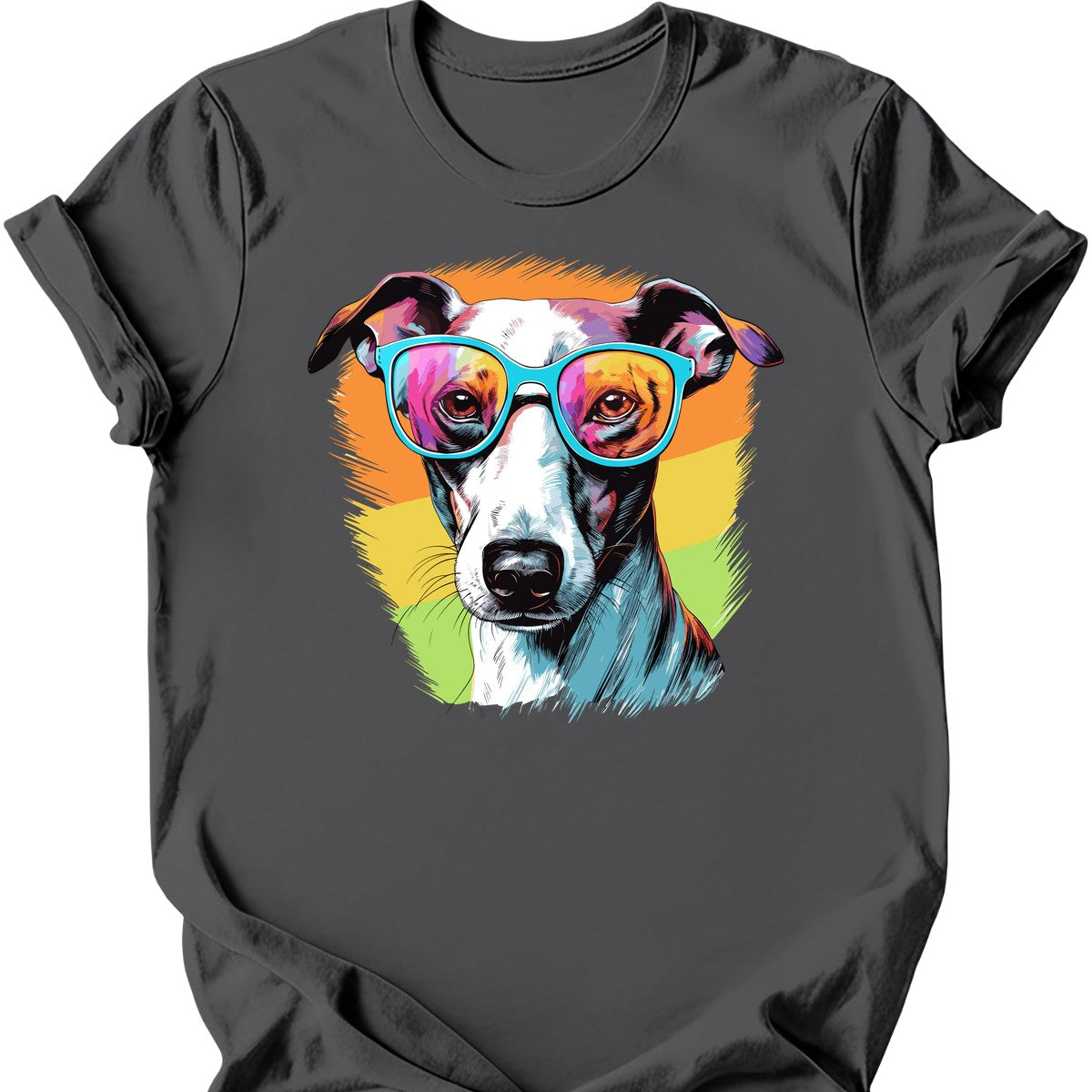 Whippet - Top Dog T-Shirt - Charcoal