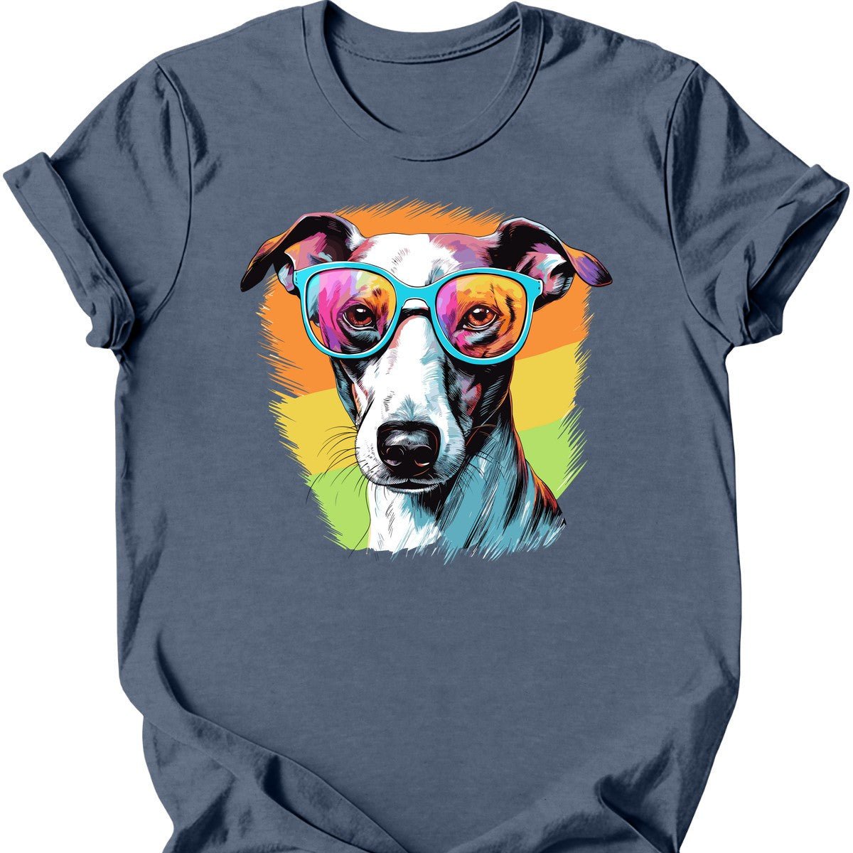Whippet - Top Dog T-Shirt - Heather Indigo