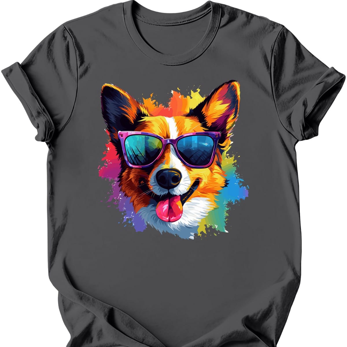 Welsh Corgi - Top Dog T-Shirt - Charcoal