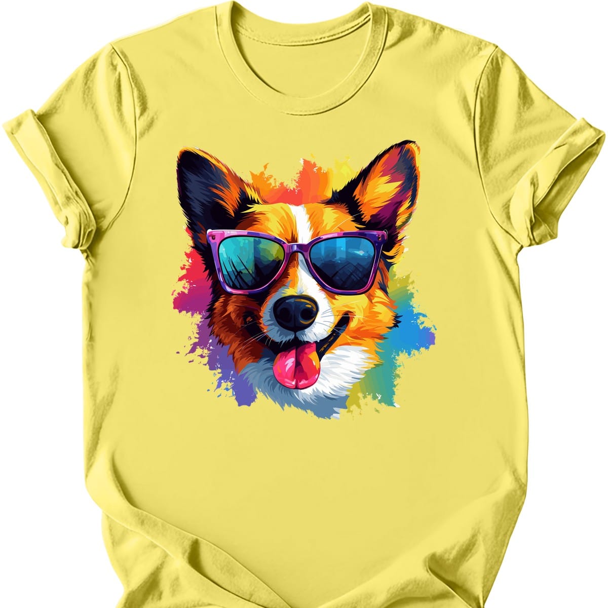 Welsh Corgi - Top Dog T-Shirt - Cornsilk