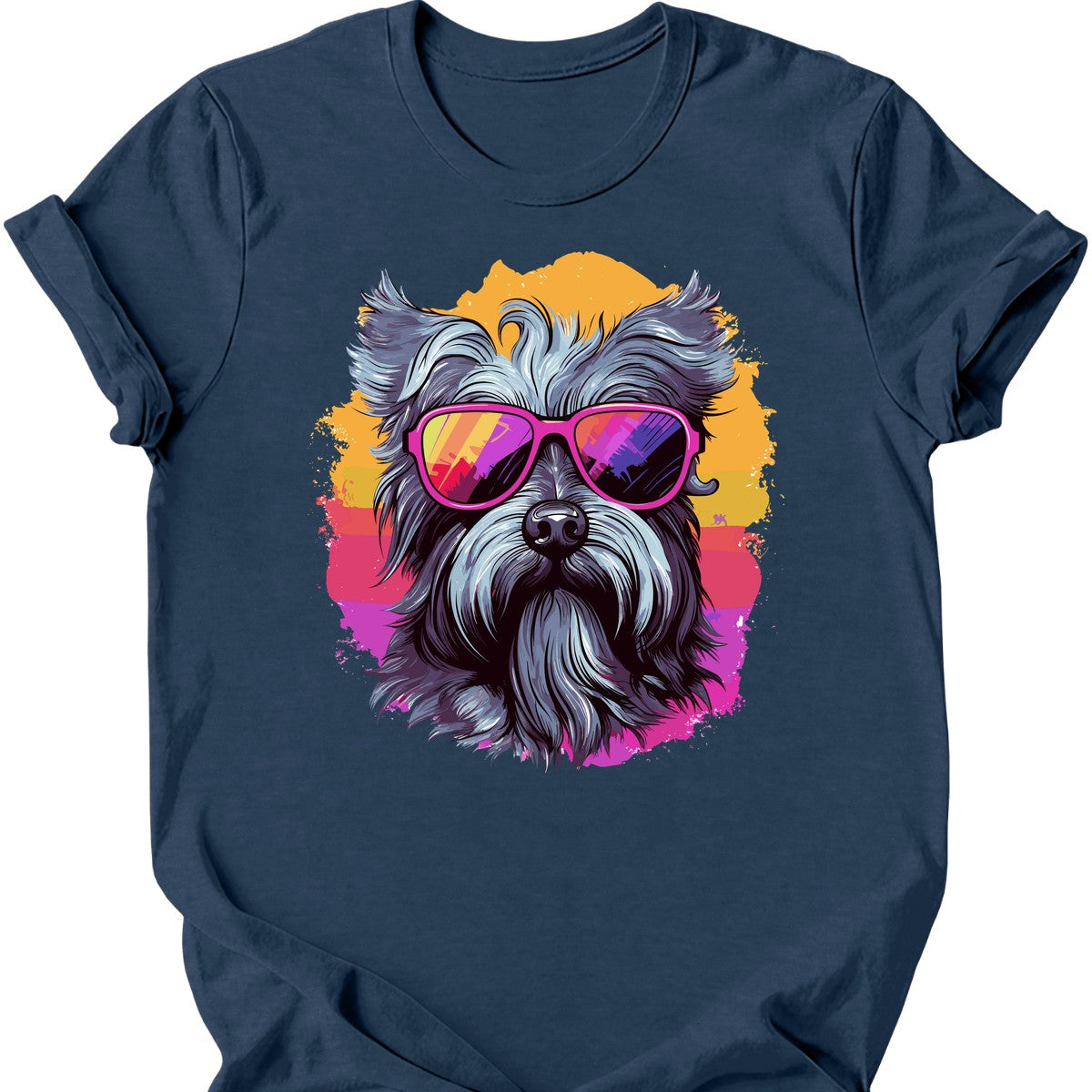 Skye Terrier - Top Dog T-Shirt - Heather Navy