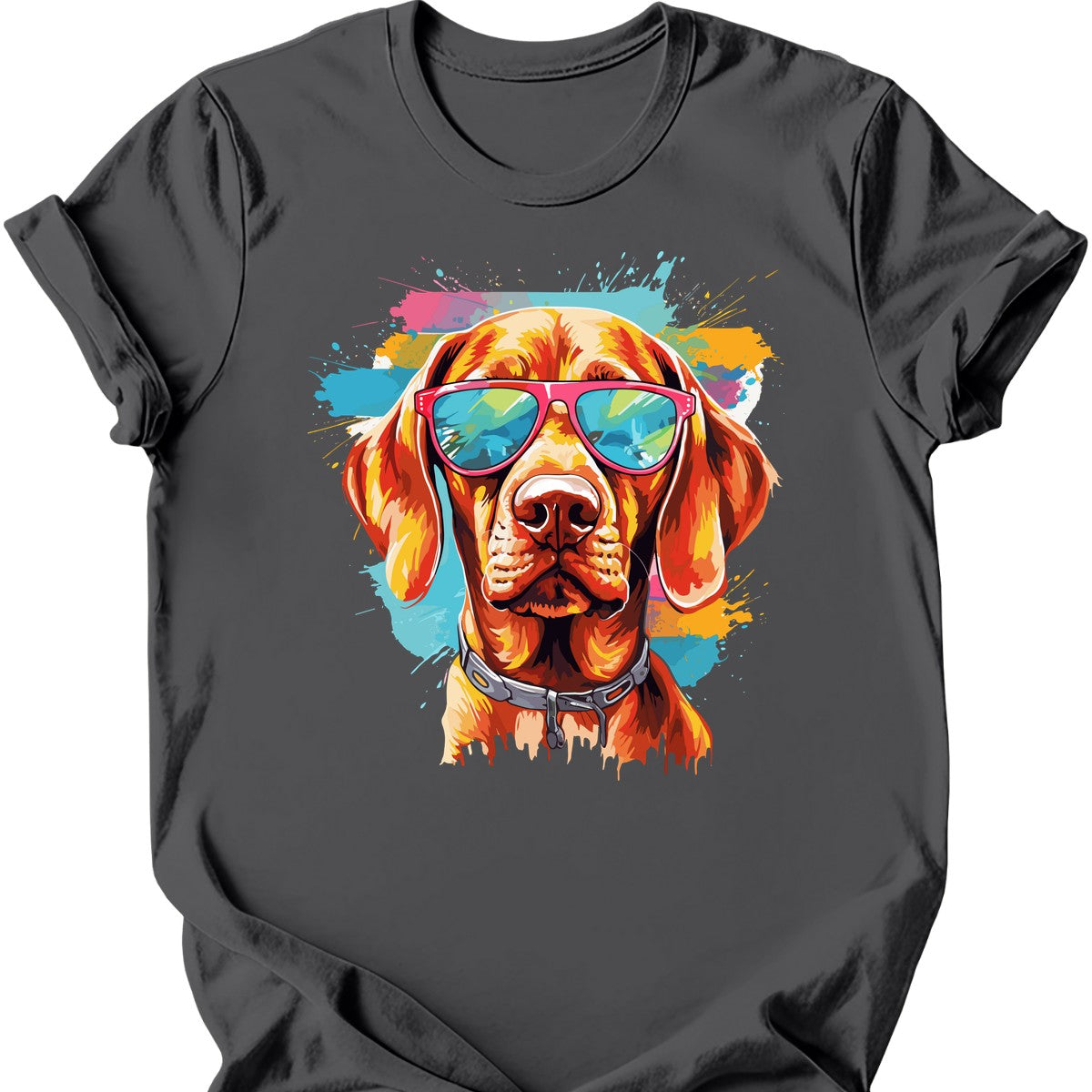 Vizsla - Top Dog T-Shirt - Charcoal