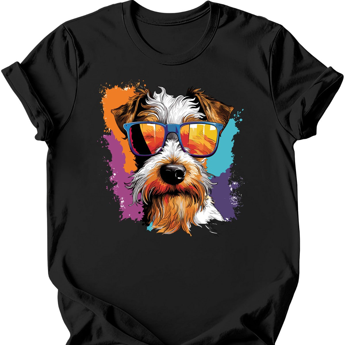 Wire Fox Terrier - Top Dog T-Shirt - Black