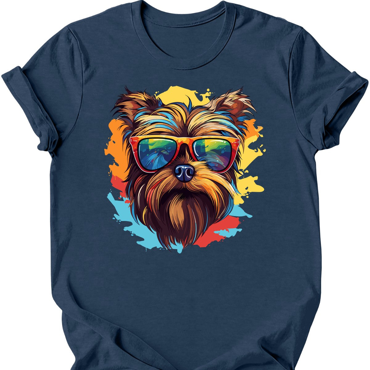 Yorkshire Terrier - Top Dog T-Shirt - Heather Navy