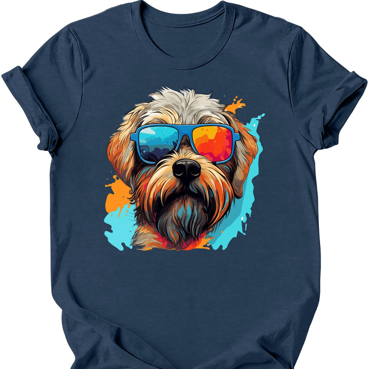 Soft Coated Wheaten Terrier - Top Dog T-Shirt - Heather Navy