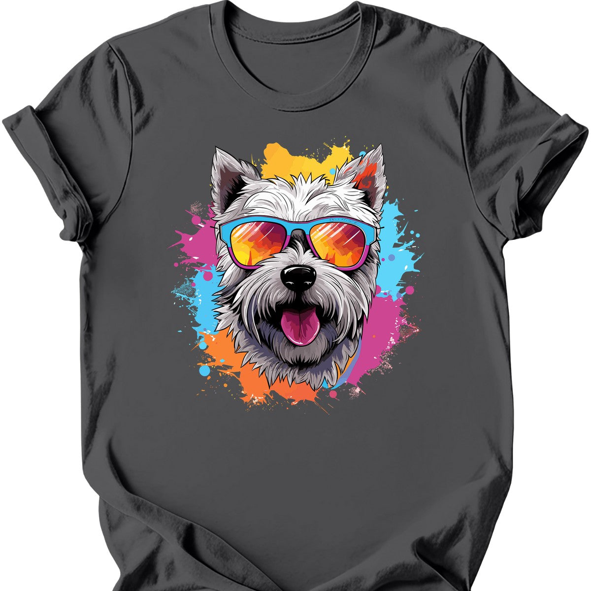 West Highland White Terrier - Top Dog T-Shirt - Charcoal