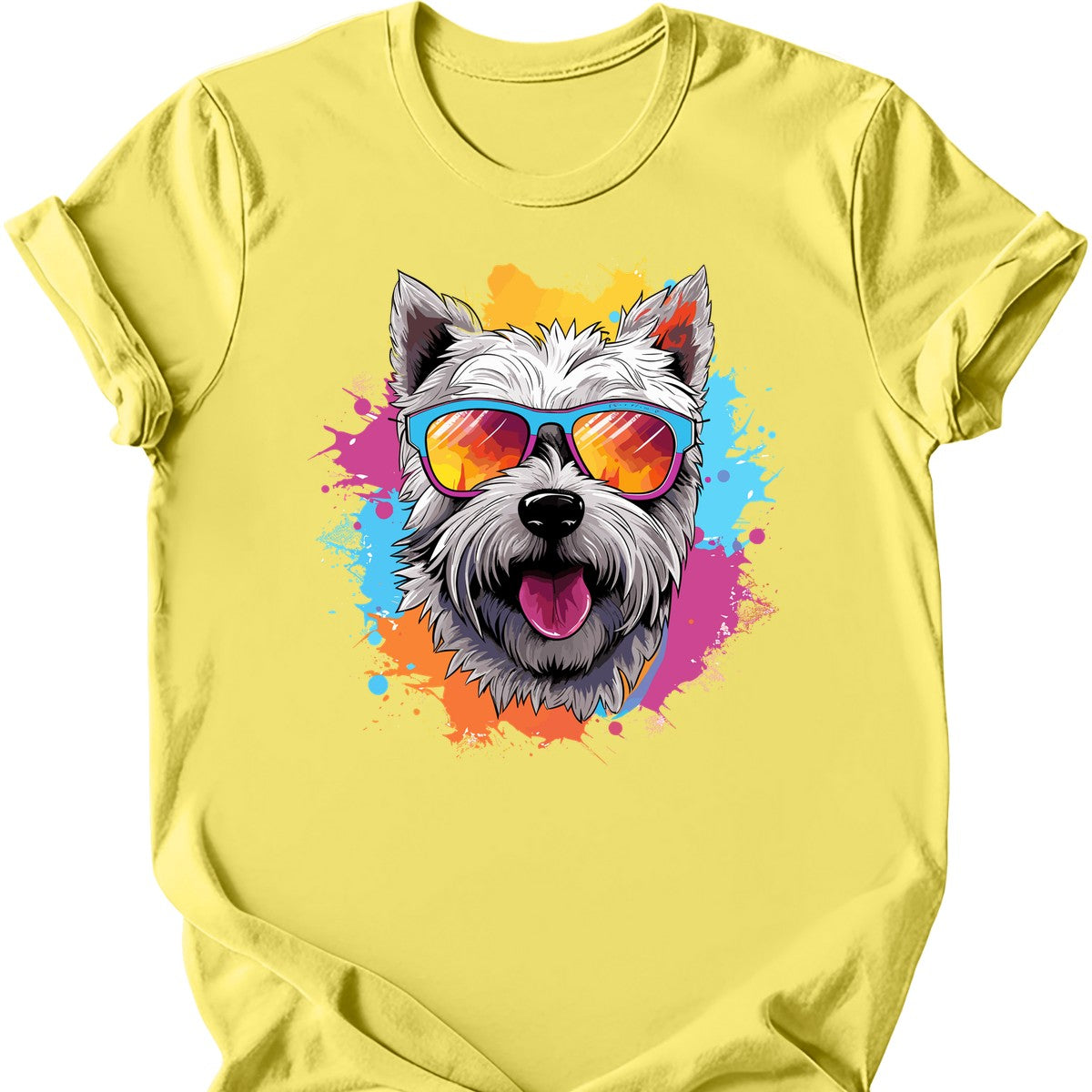 West Highland White Terrier - Top Dog T-Shirt - Cornsilk