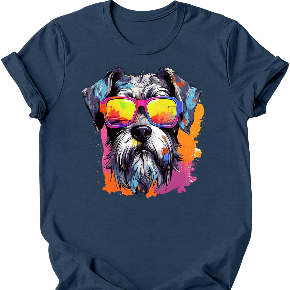 Standard Schnauzer - Top Dog T-Shirt - Heather Navy