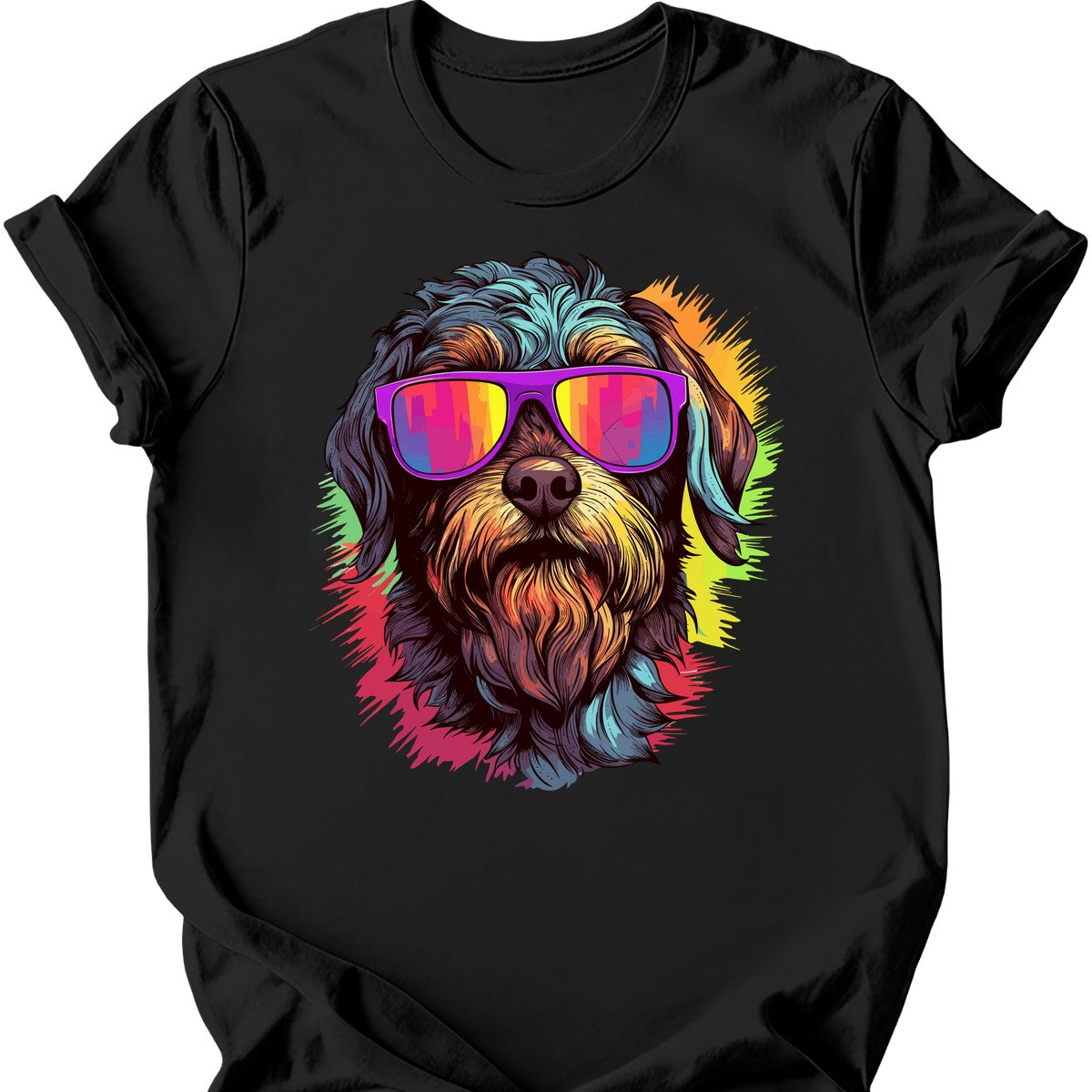 Wirehaired Pointing Griffon - Top Dog T-Shirt - Black