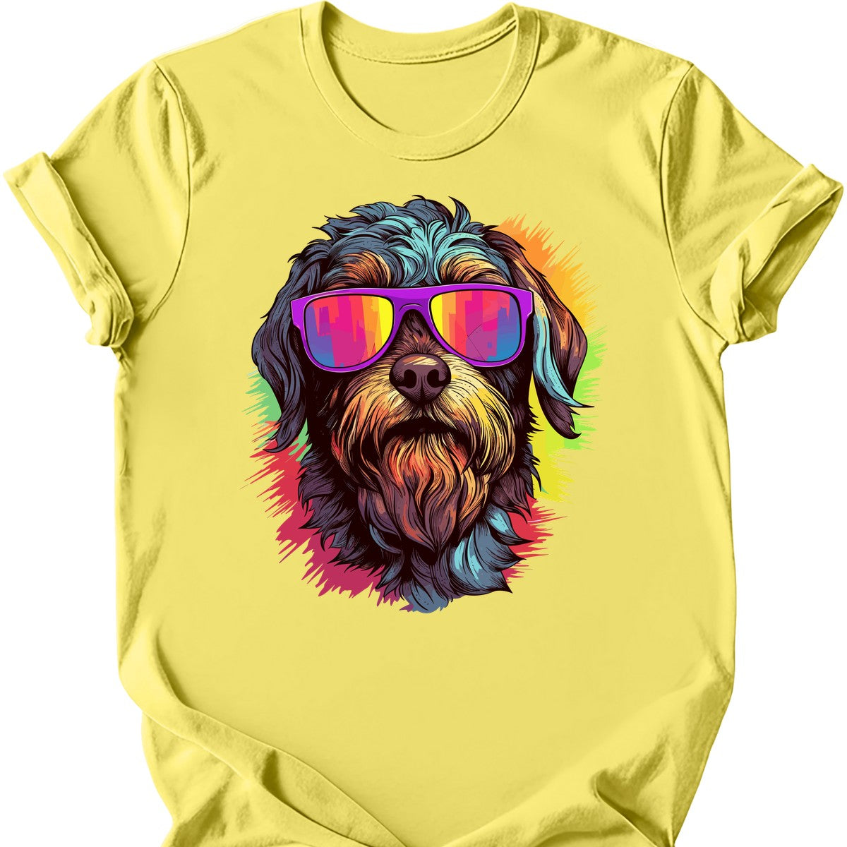 Wirehaired Pointing Griffon - Top Dog T-Shirt - Cornsilk