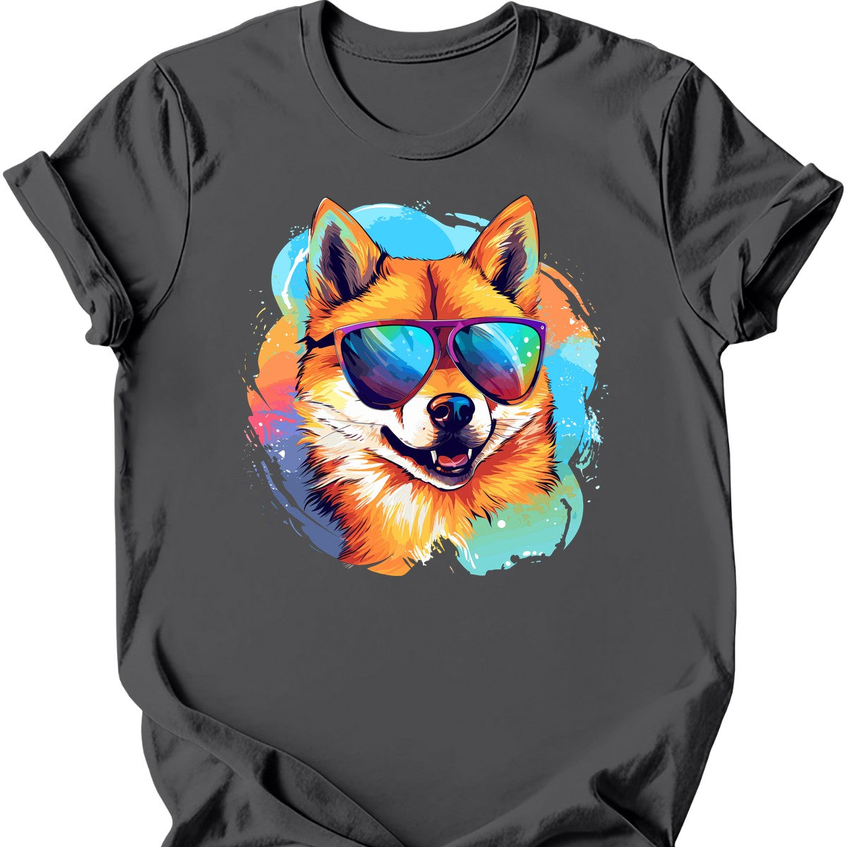 Shiba Inu - Top Dog T-Shirt - Charcoal
