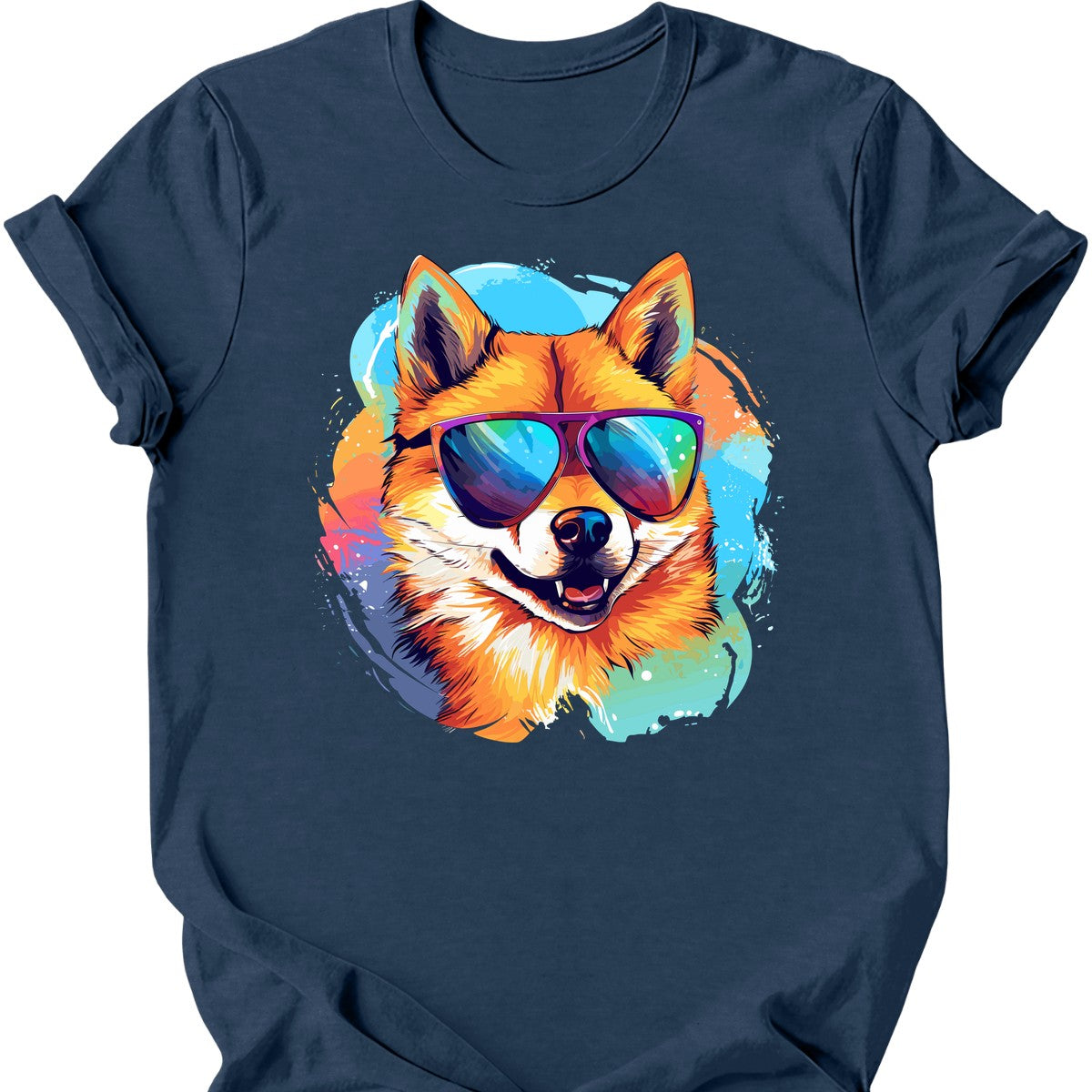 Shiba Inu - Top Dog T-Shirt - Heather Navy