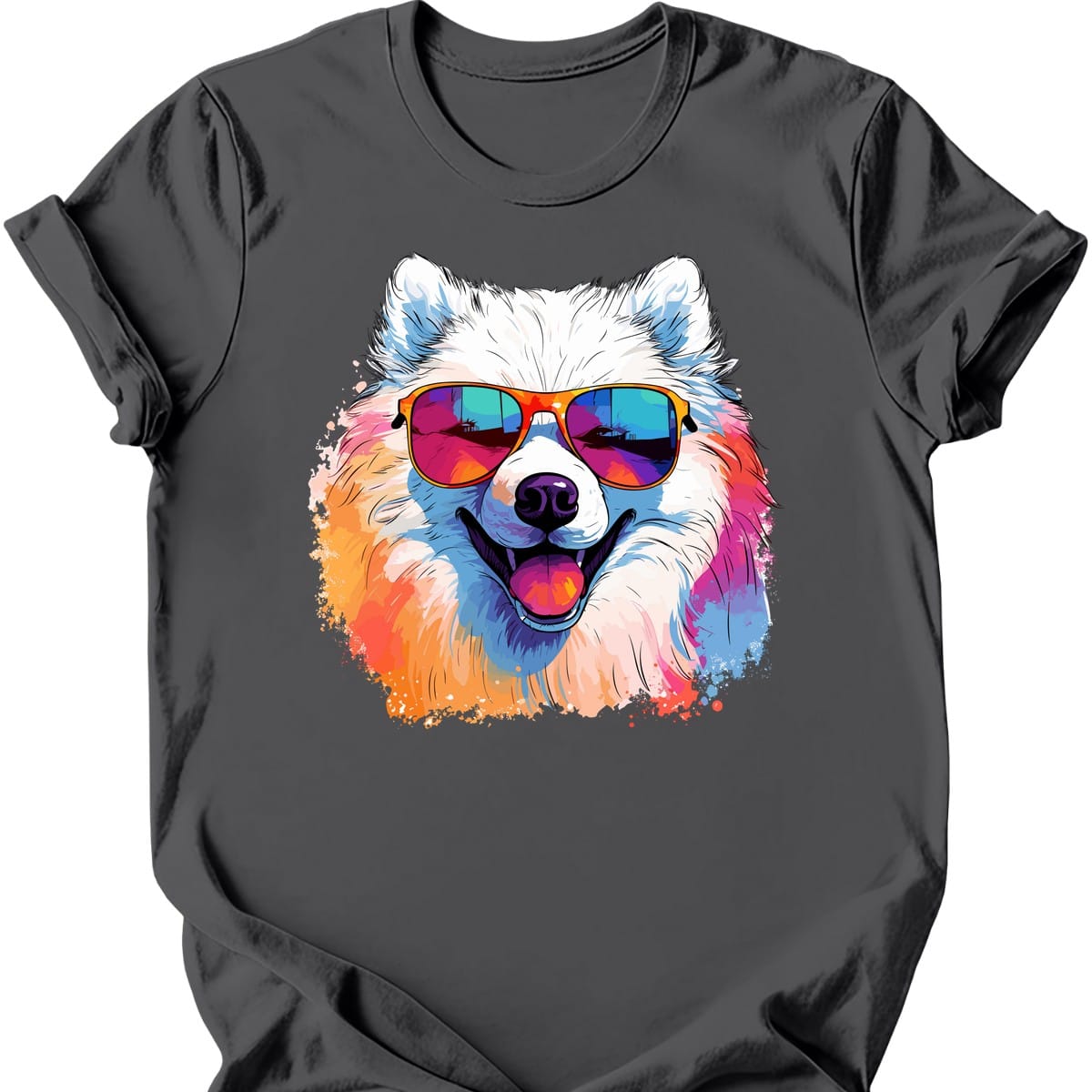 Samoyed - Top Dog T-Shirt - Charcoal