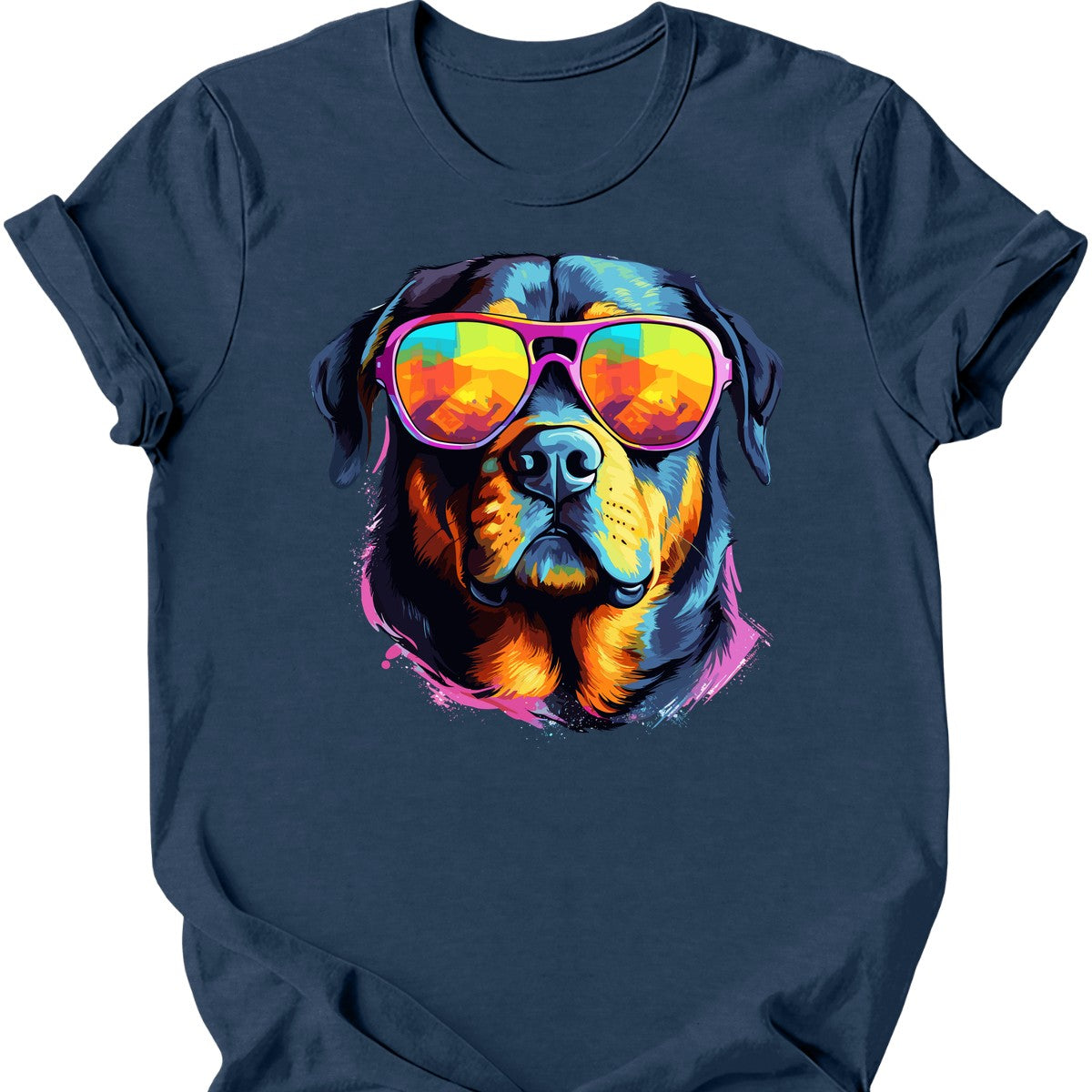 Rottweiler - Top Dog T-Shirt - Heather Navy