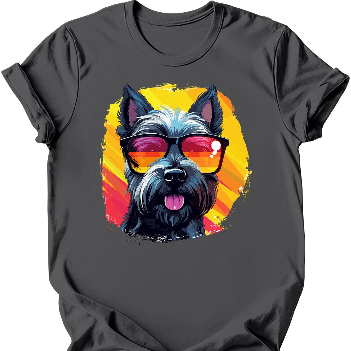Scottish Terrier - Top Dog T-Shirt - Charcoal