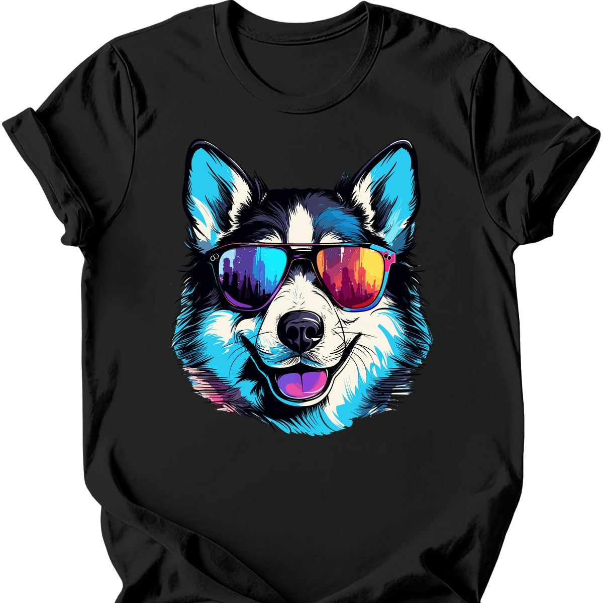 Siberian_Husky - Top Dog T-Shirt - Black