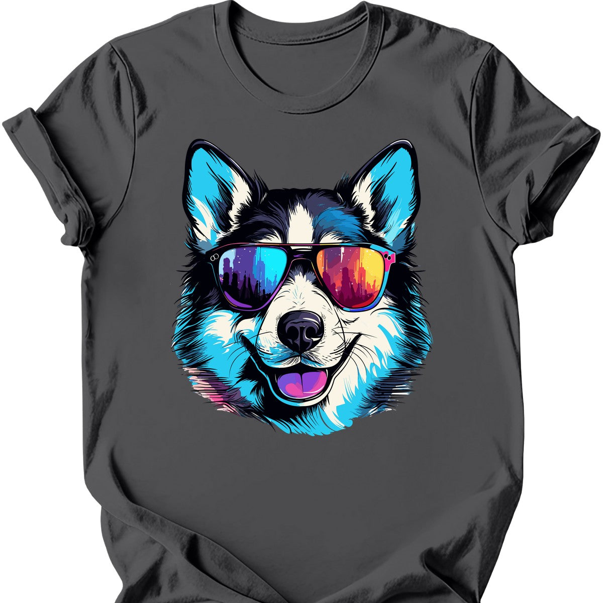 Siberian_Husky - Top Dog T-Shirt - Charcoal