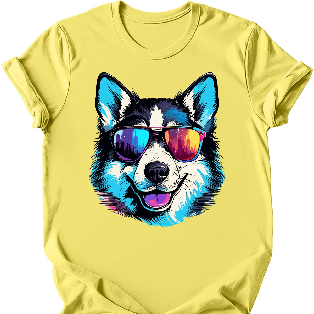 Siberian_Husky - Top Dog T-Shirt - Cornsilk