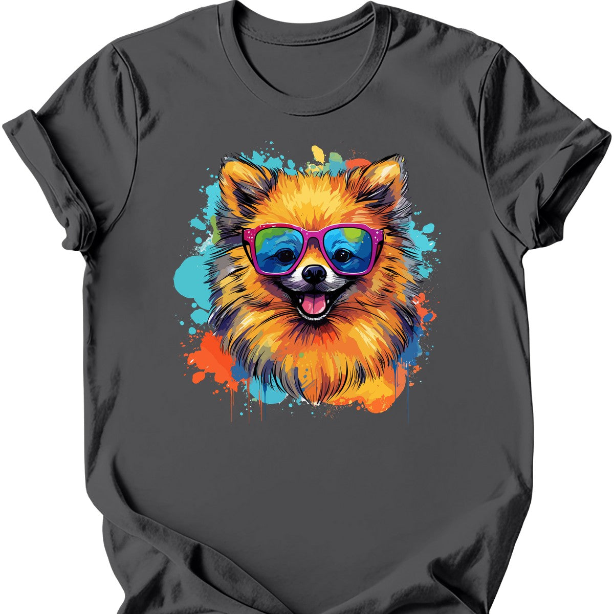 Pomeranian - Top Dog T-Shirt - Charcoal