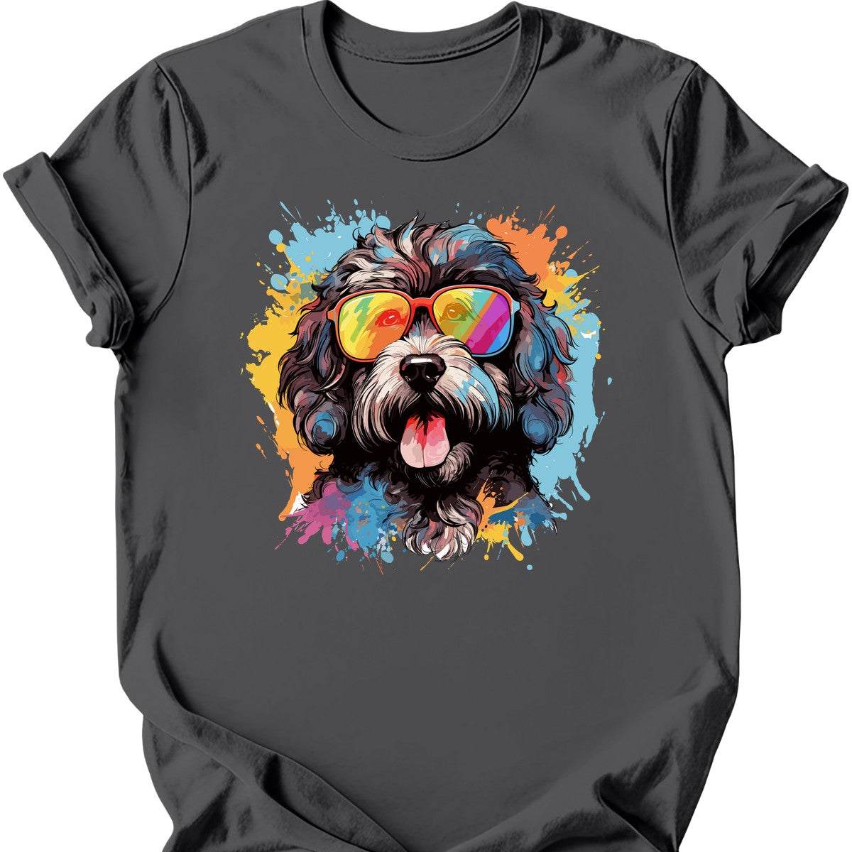 Portuguese Water Dog - Top Dog T-Shirt - Charcoal