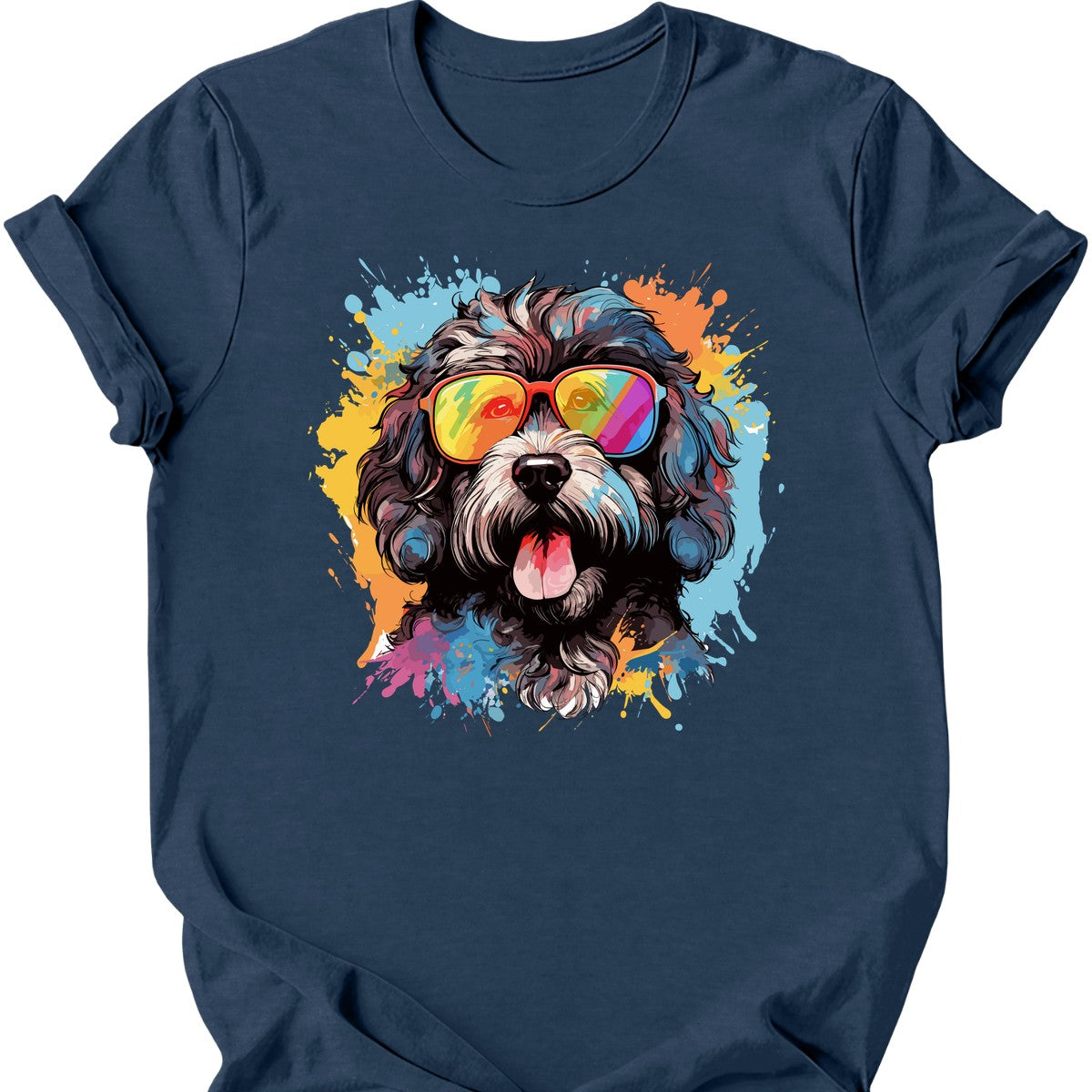 Portuguese Water Dog - Top Dog T-Shirt - Heather Navy