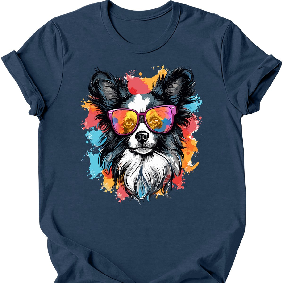 Papillon - Top Dog T-Shirt - Heather Navy