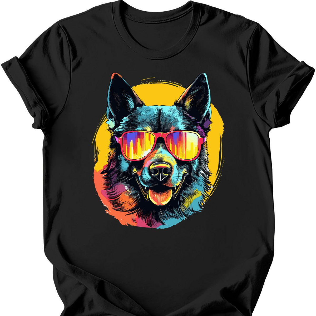 Norwegian Elkhound - Top Dog T-Shirt - Black