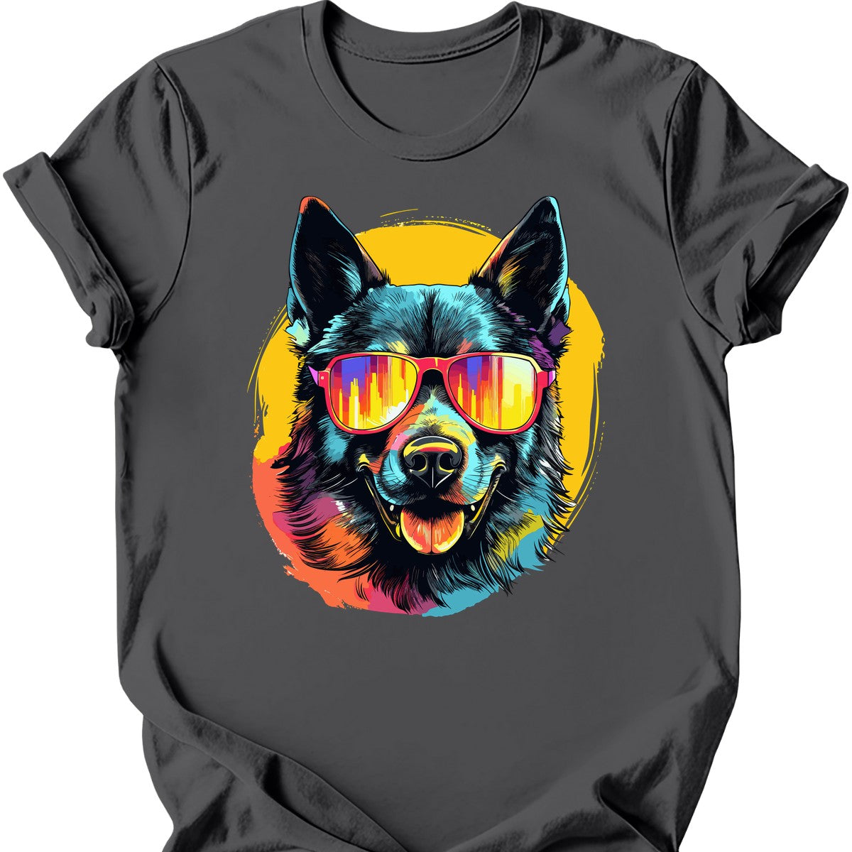 Norwegian Elkhound - Top Dog T-Shirt - Charcoal